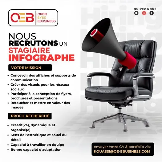 OPEN EYES E-BUSINESS RECRUTE STAGIAIRE INFORGRAPHE
