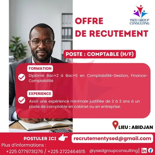 YSED GROUP CONSULTING RECRUTE COMPTABLE