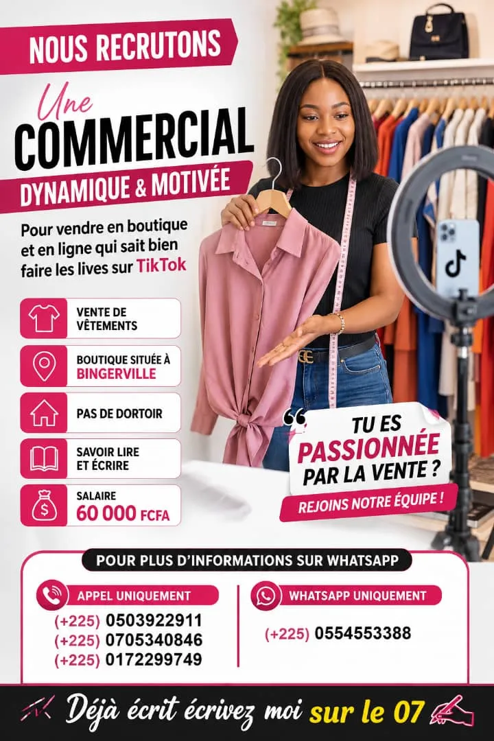 AGD SERVICE RECRUTE COMMERCIALE