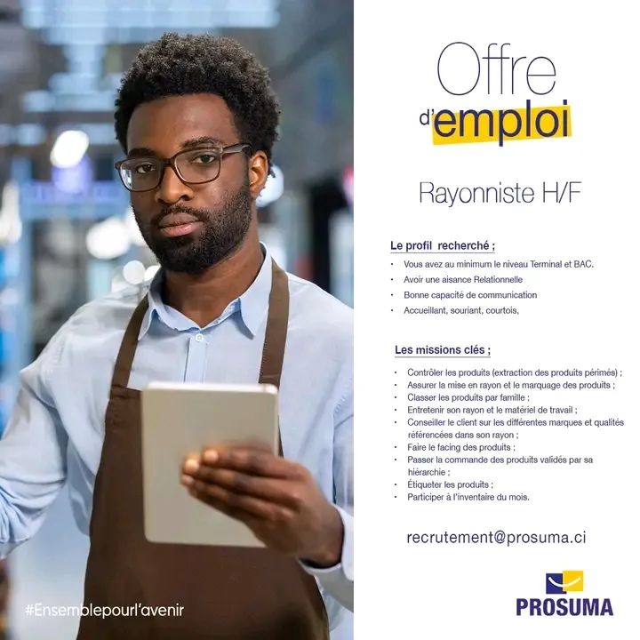 PROSUMA RECRUTE RAYONNISTE H/F