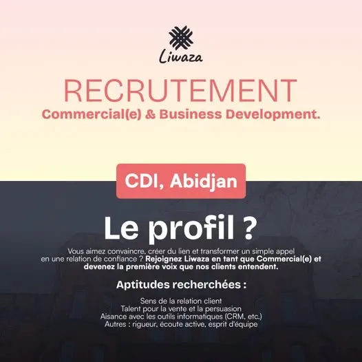 LIWAZA RECRUTE COMMERCIAL (E)