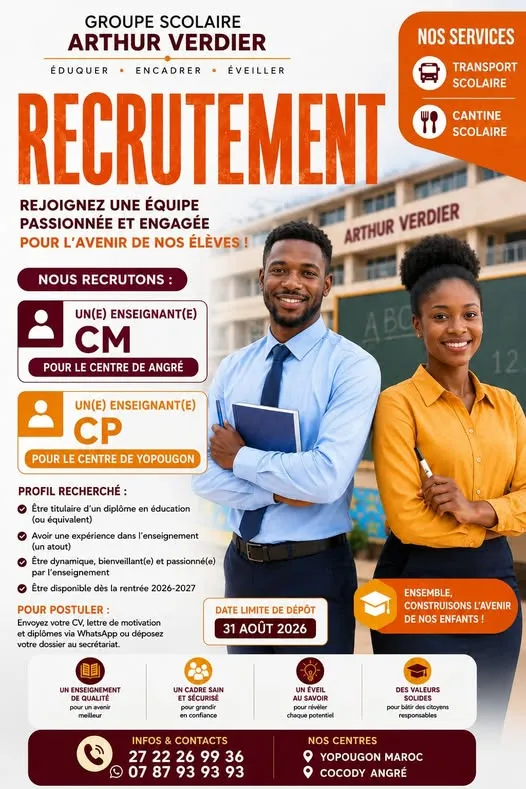 GROUPE SCOLAIRE ARTHUR VERDIER RECRUTE