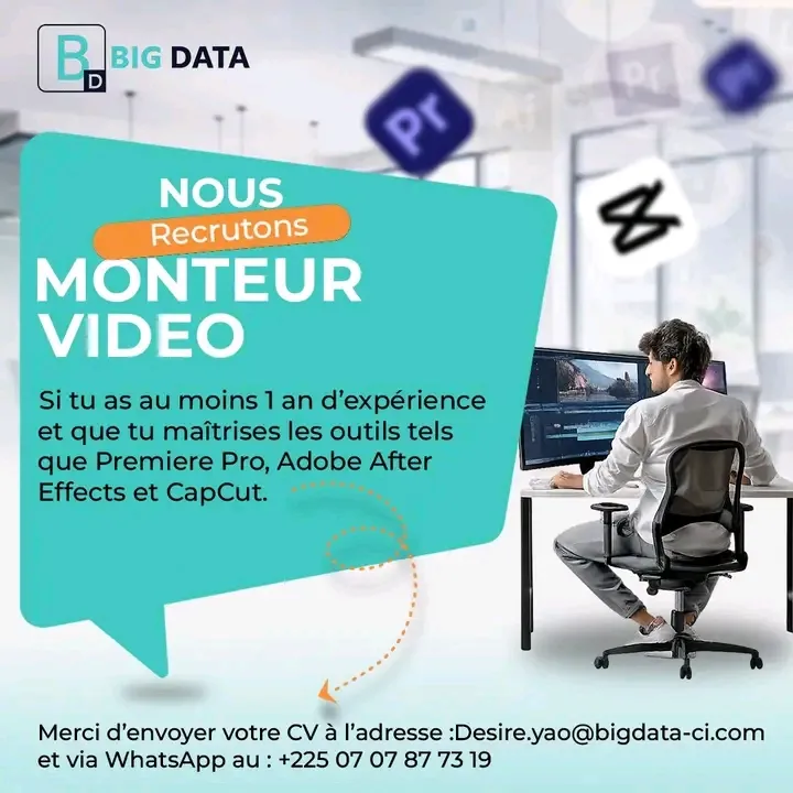 RECRUTEMENT MONITEUR DE VIDÉO