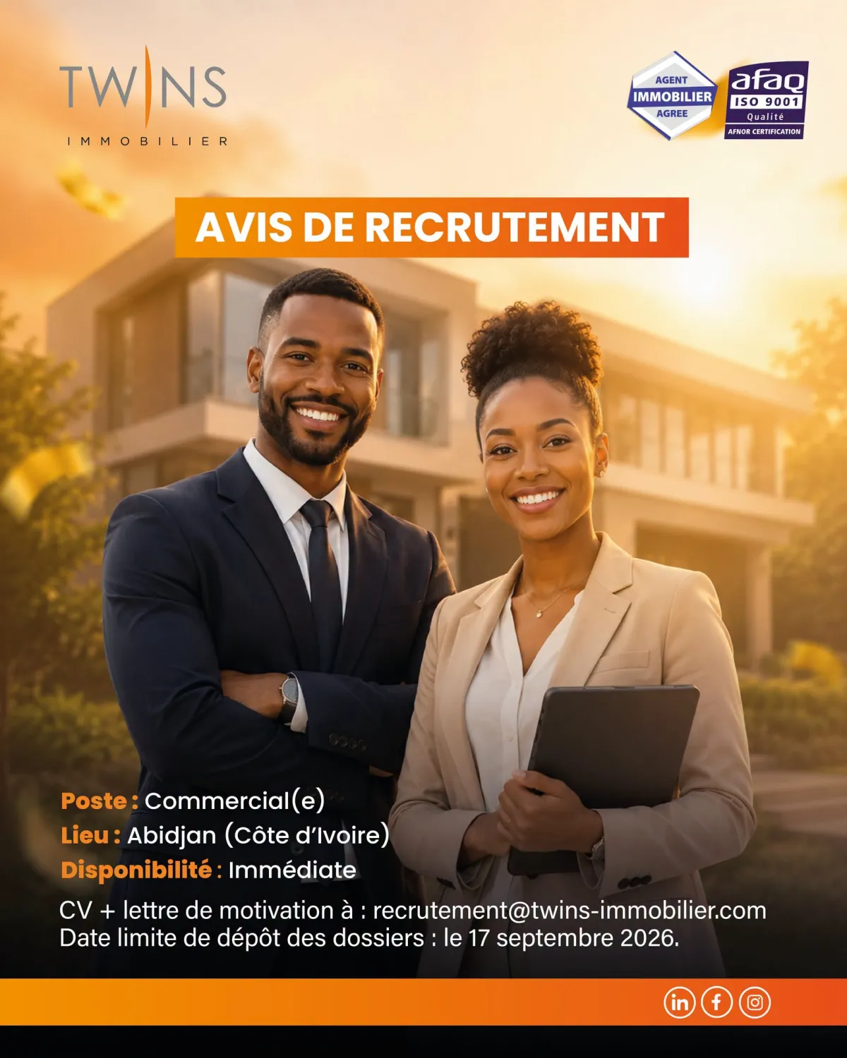 RECRUTEMENT DE COMMERCIAL DYNAMIQUE H/F