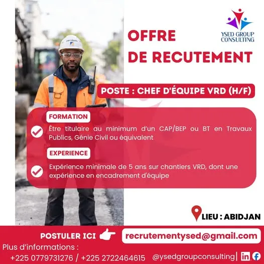 CHEF D'EQUIPE VRD H/F