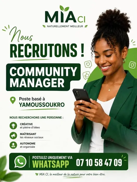 RECRUTEMENT DE COMMUNITY MANAGER