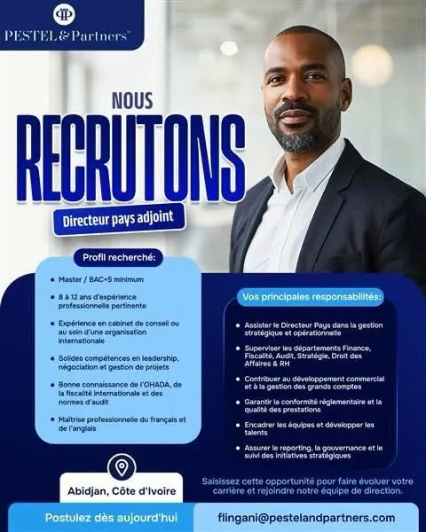 RECRUTEMENT DIRECTEUR PAYS ADJOINT