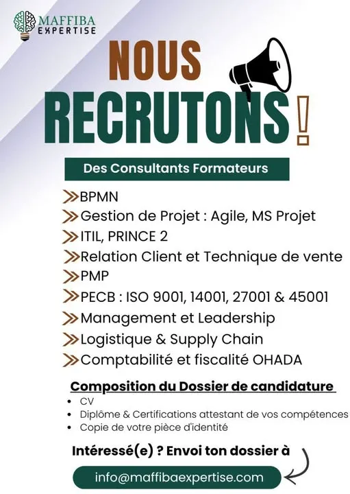 RECRUTEMENT DES CONSULTANTS FORMATUERS