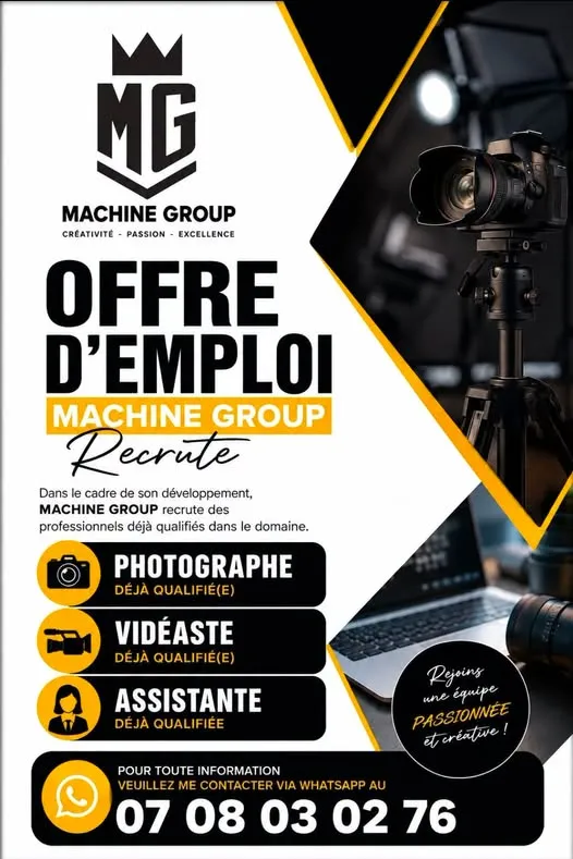 MACHINE GROUP RECRUTE PLUSIEURS POSTES