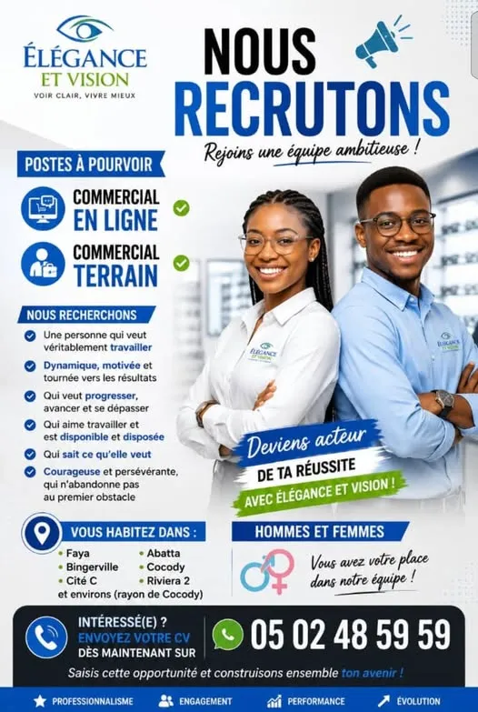 RECRUTEMENT COMMERCIAL EN LIGNE / TERRAIN