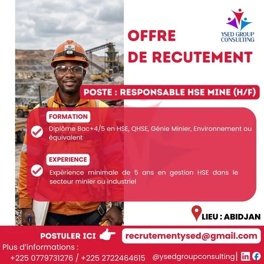 RECRUTEMENT RESPONSABLE HSE (H/F)
