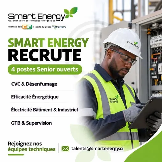 SMART ENERGY RECRUTE PLUSIEURS PROFILS