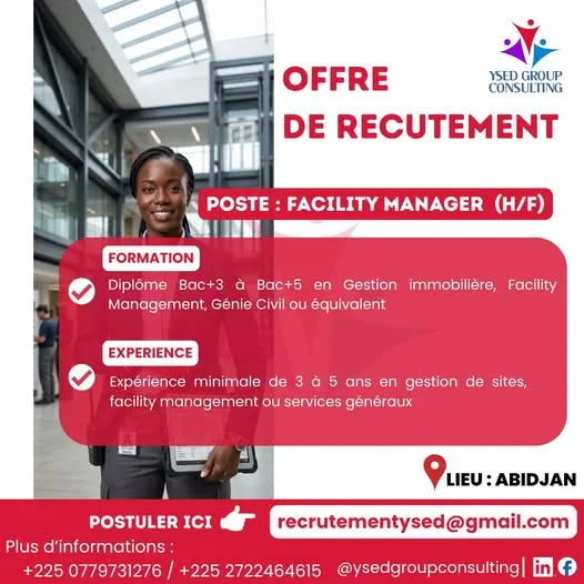 RECRUTEMENT MANAGER FACILITY (H/F)