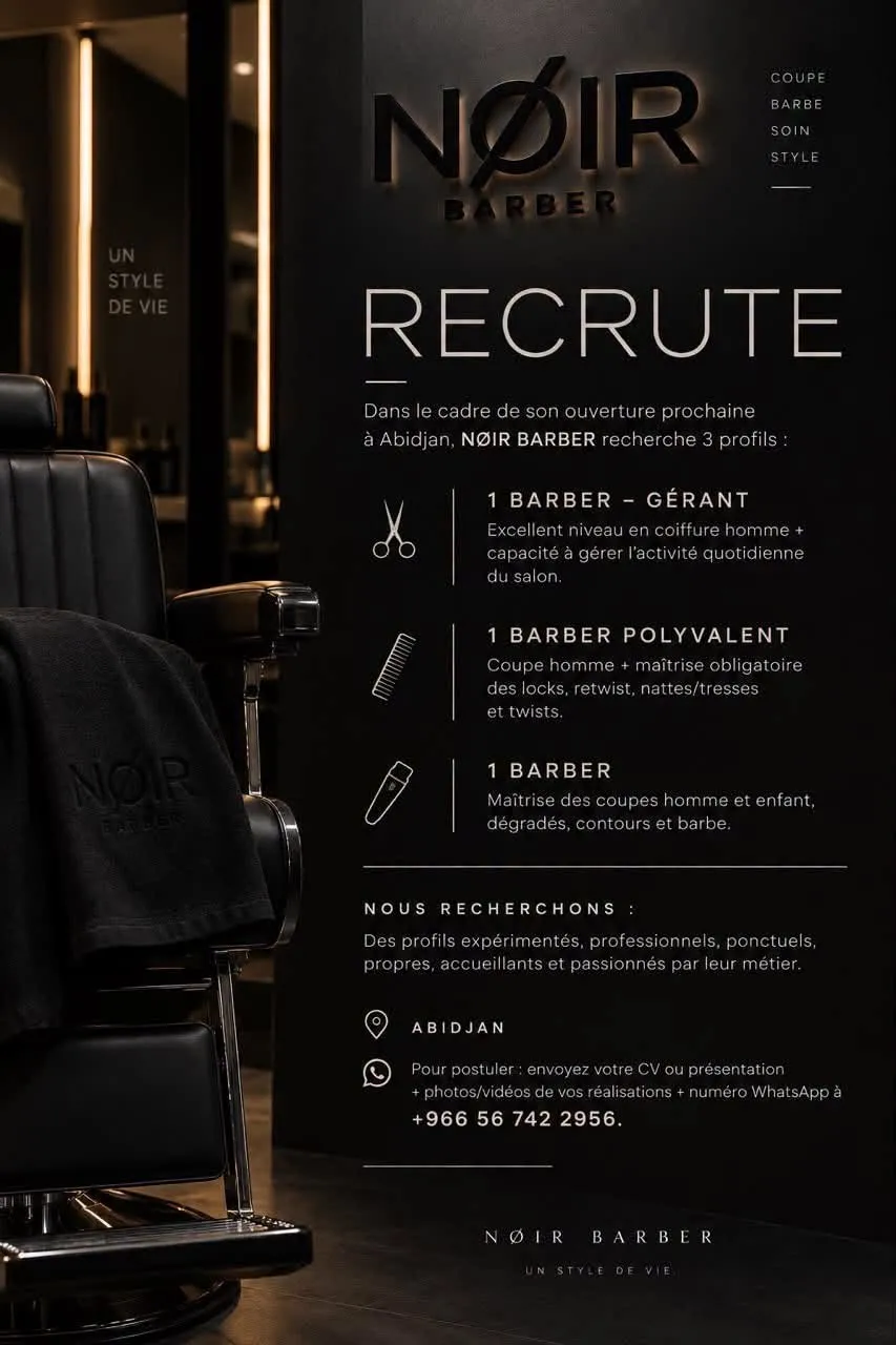 RECRUTEMENT GERANT /BARBE POLYVALENT