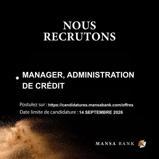RECRUTEMENT MANAGER ADMINISTRATION DE CREDIT