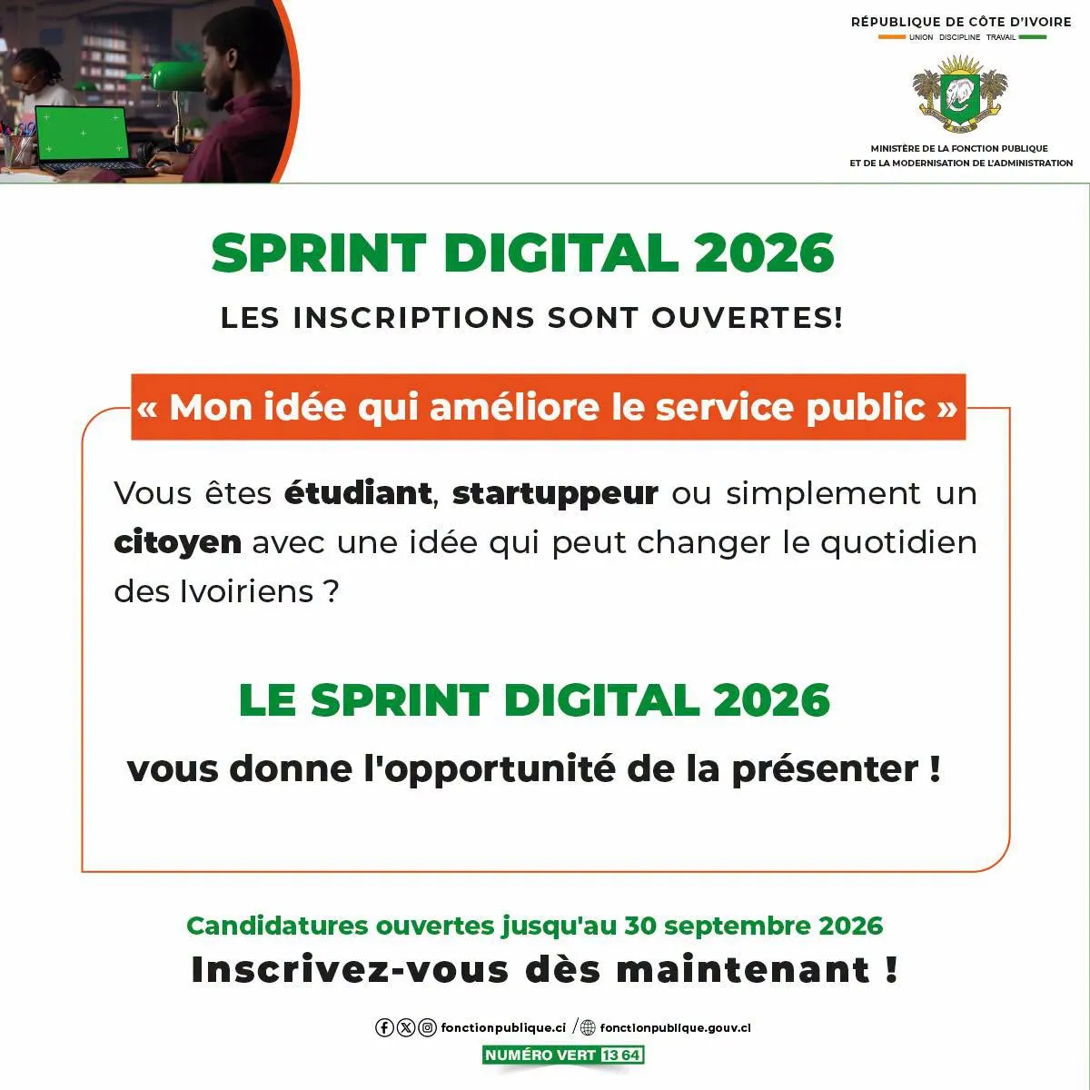 SPRINT DIGITAL 2026 – 𝐋𝐄𝐒 𝐈𝐍𝐒𝐂𝐑𝐈𝐏𝐓𝐈𝐎𝐍𝐒 𝐒𝐎𝐍𝐓 𝐎𝐔𝐕𝐄𝐑𝐓𝐄𝐒 !