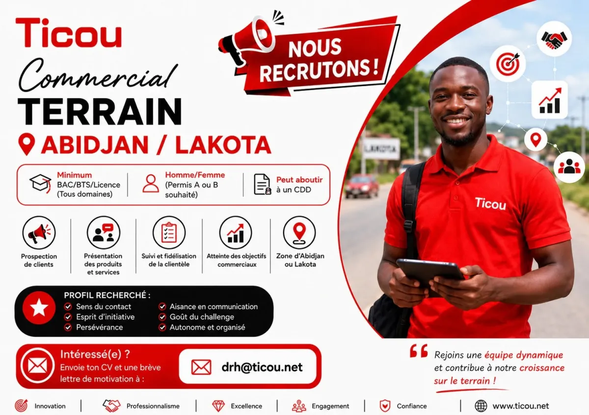 RECRUTEMENT COMMERCIAL TARRAIN (H/F)