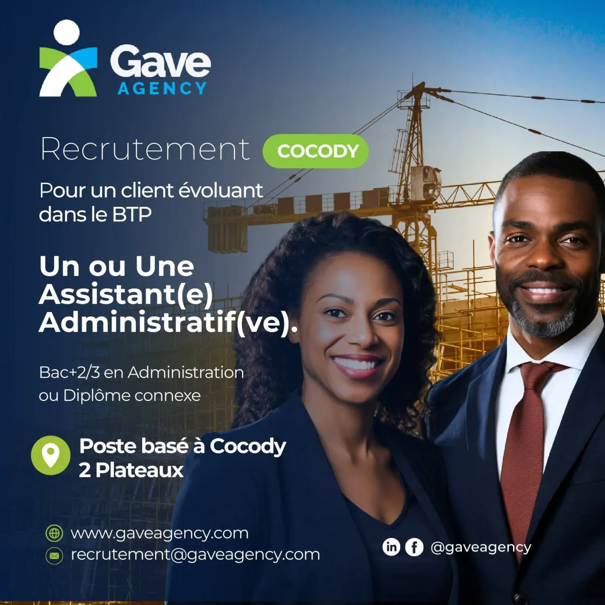 RECRUTEMENT ASSISTANT ADMINISTRATIF (H/F)