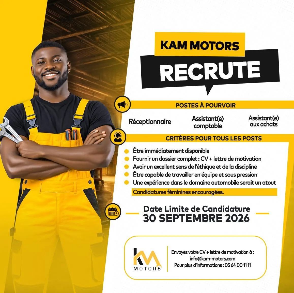 RECRUTEMENT DE PUSIEURS POSTES