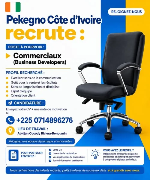 RECRUTEMENT DES COMMERCIAUX (H/F)