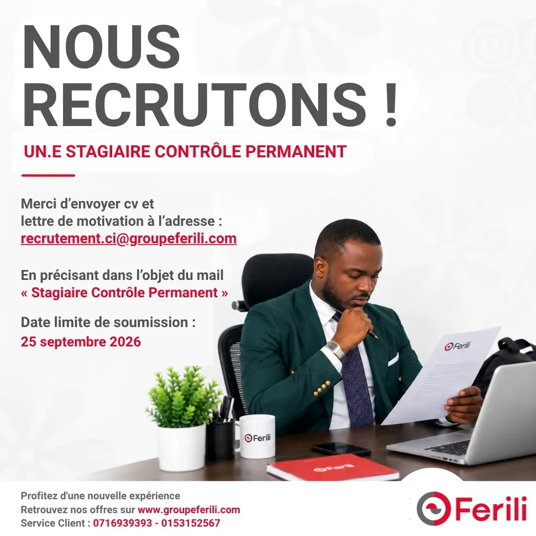 RECRUTEMENT STAGIAIRE EN CONTROLE PERMANENT