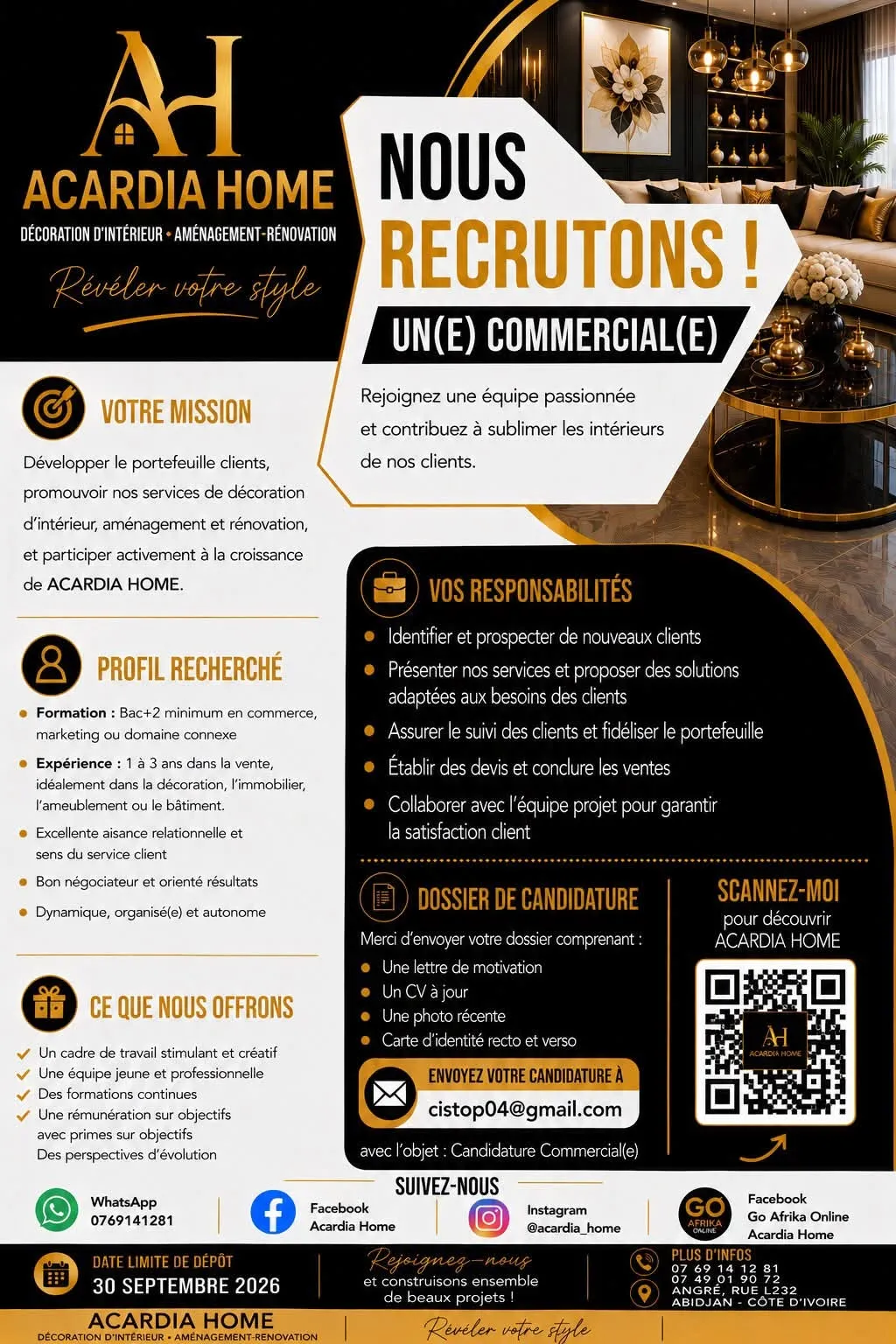 RECRUTEMENT D'UN COMMERCIAL (H/F)