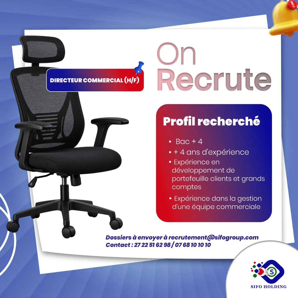 RECRUTEMENT DIRECTEUR COMMERCIAL (H)