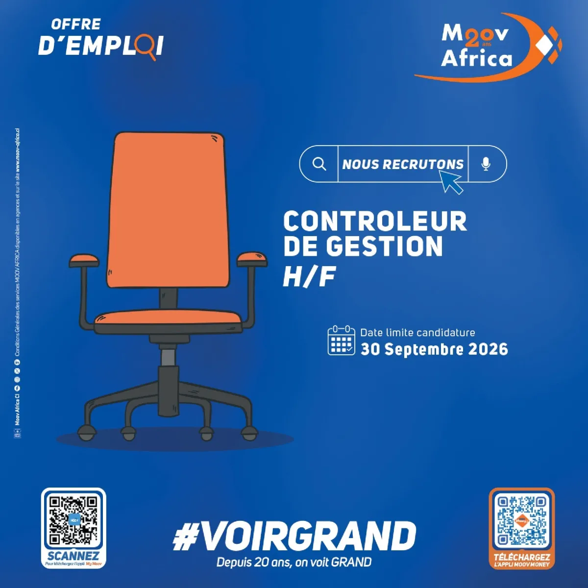 RECRUTEMENT CONTROLEUR DE GESTION (H/F)