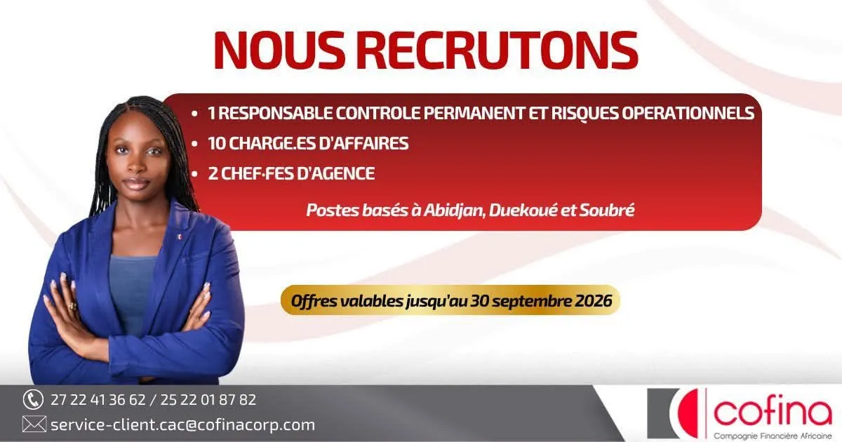 RECRUTEMENT DE PLUSIEURS POSTES