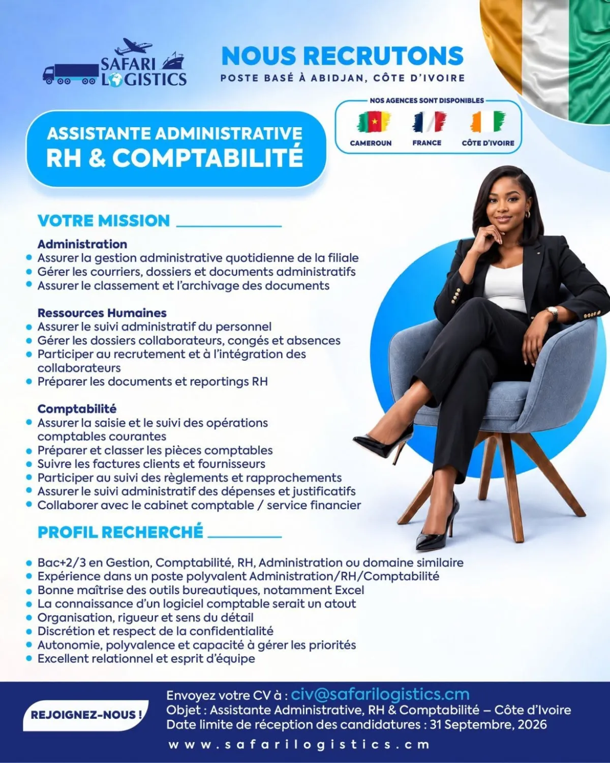 RECRUTEMENT RH , ADMINISTRATIVE ET COMPTABLE