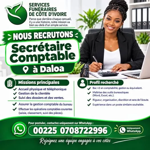 RECRUTEMENT SECRETAIRE COMPTABLE (F)