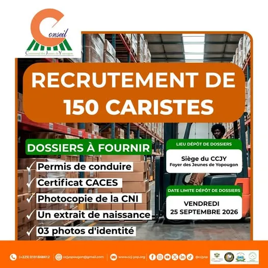 RECRUTEMENT DES CARISTES (H/F)