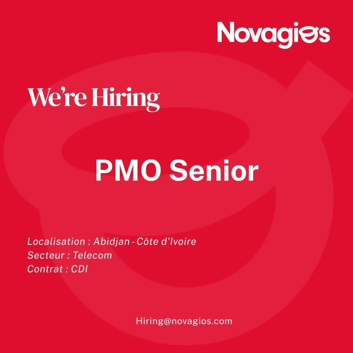 RECRUTEMENT D'UN PMO (H/F)