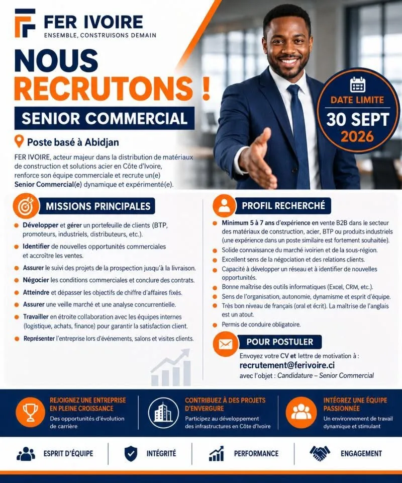 RECRUTEMENT COMMERCIAL SENIOR (H/F)