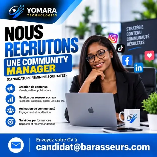 NOUS RECRUTONS — COMMUNITY MANAGER