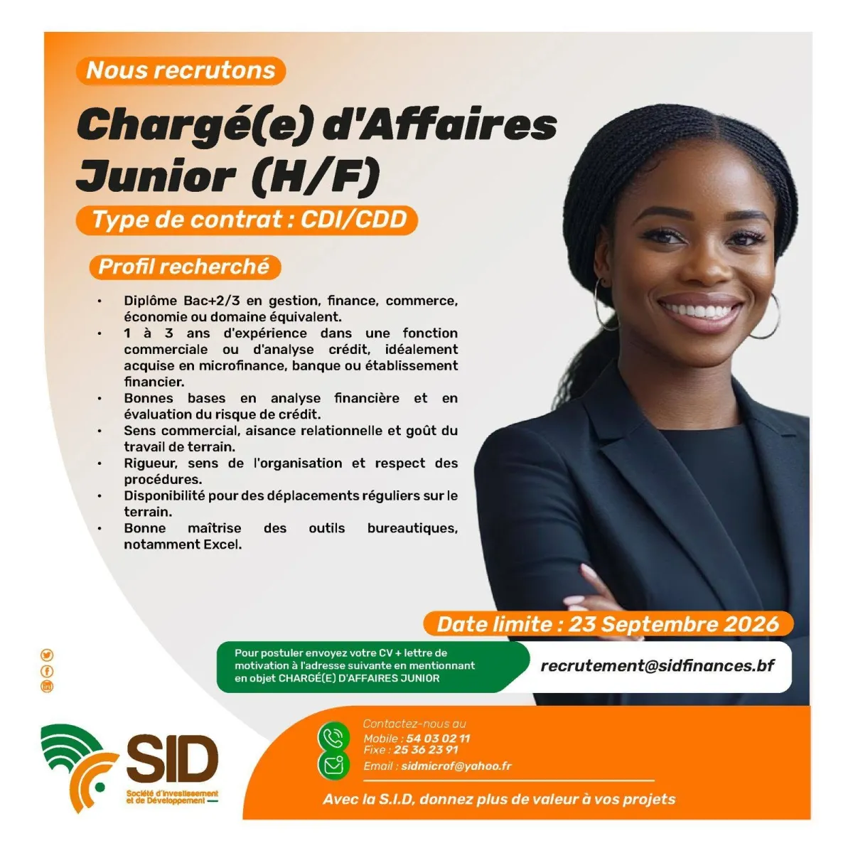 CHARGE D'AFFIRES JUNIOR (H/F)