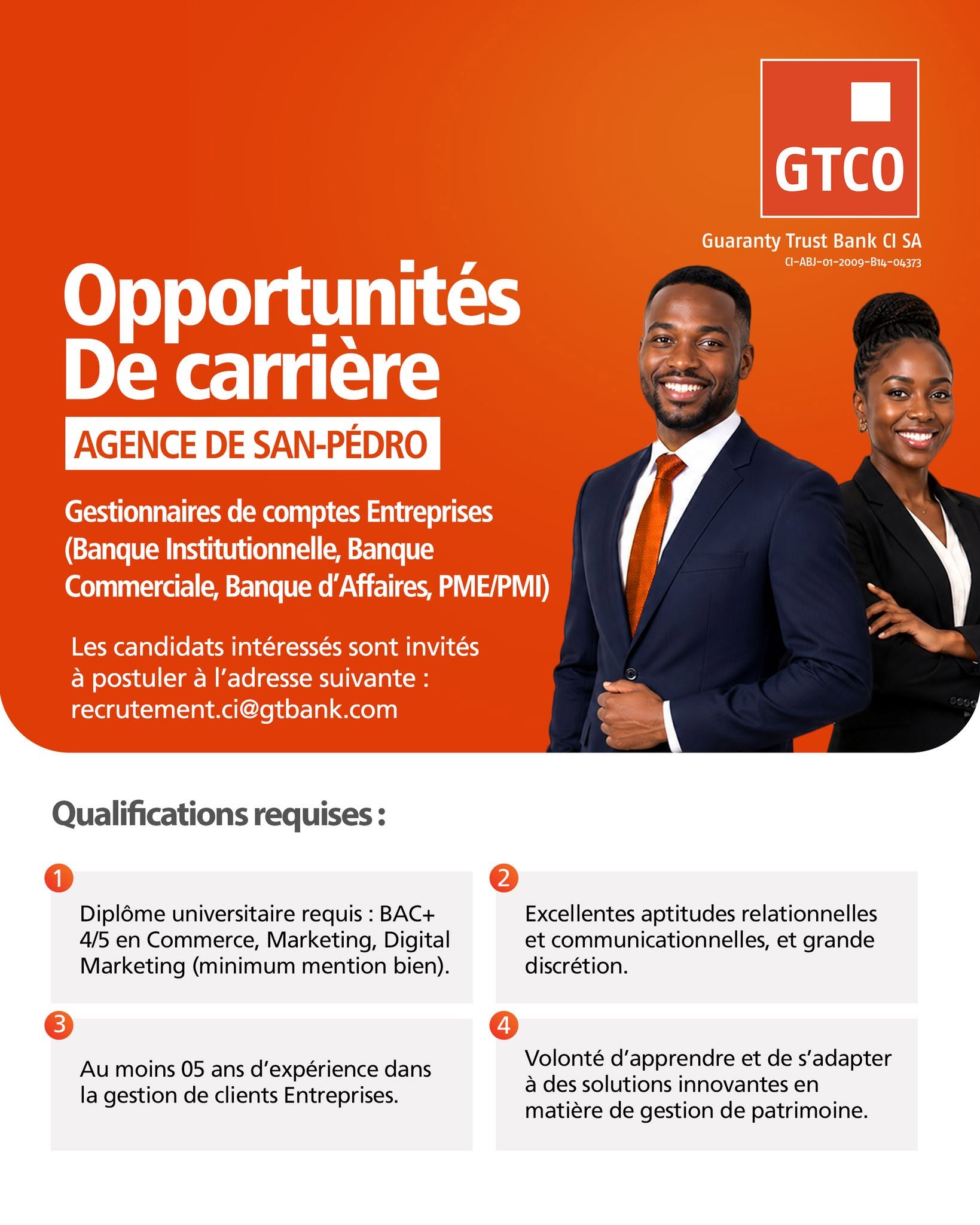 RECRUTEMENT GESTIONNAIRE DES COMPTES