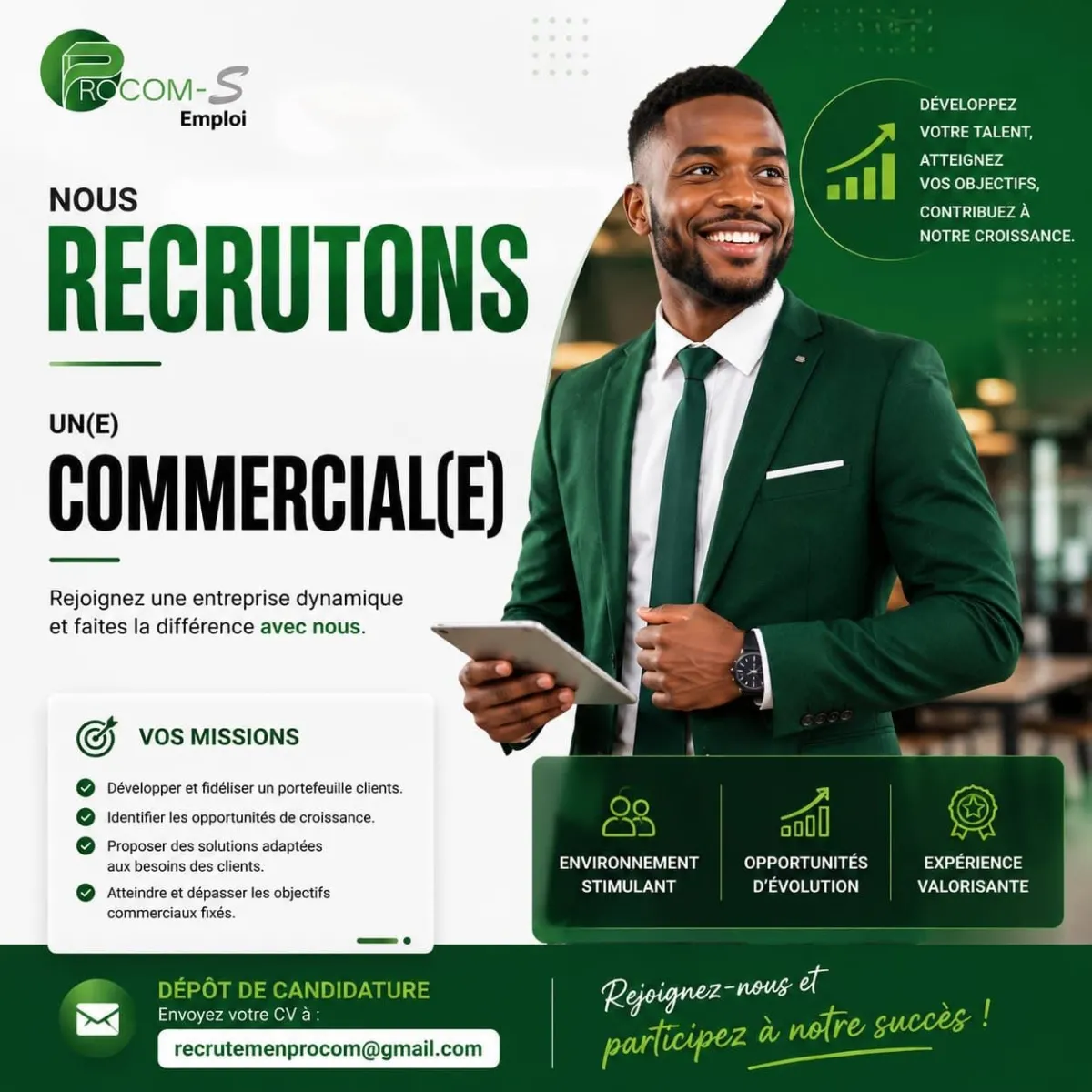 RECRUTEMENT D'UN COMMERCIAL (H/F)
