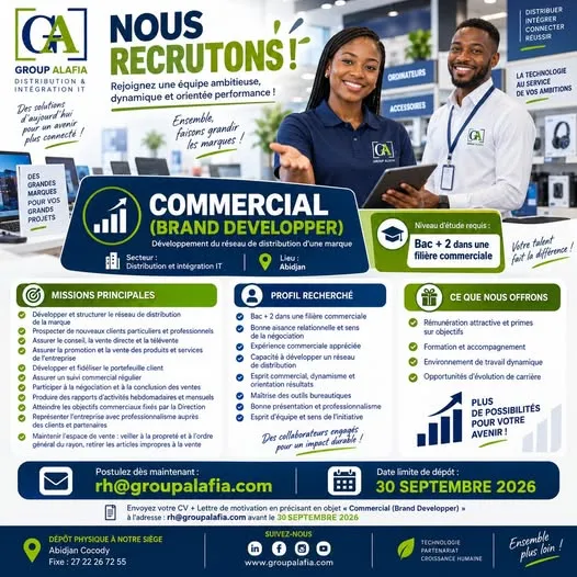 NOUS RECRUTONS – COMMERCIAL VENDEUR (H/F)