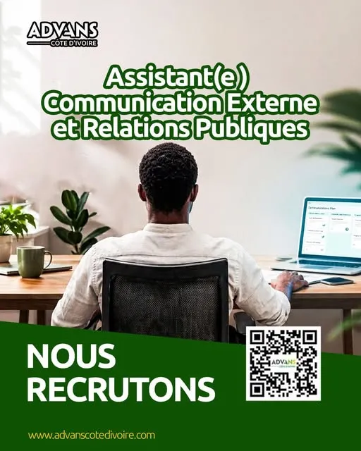 RECRUTEMENT ASSISTANT COMMUNICATION EXTERNE ET RELATIONS PUBLIQUES