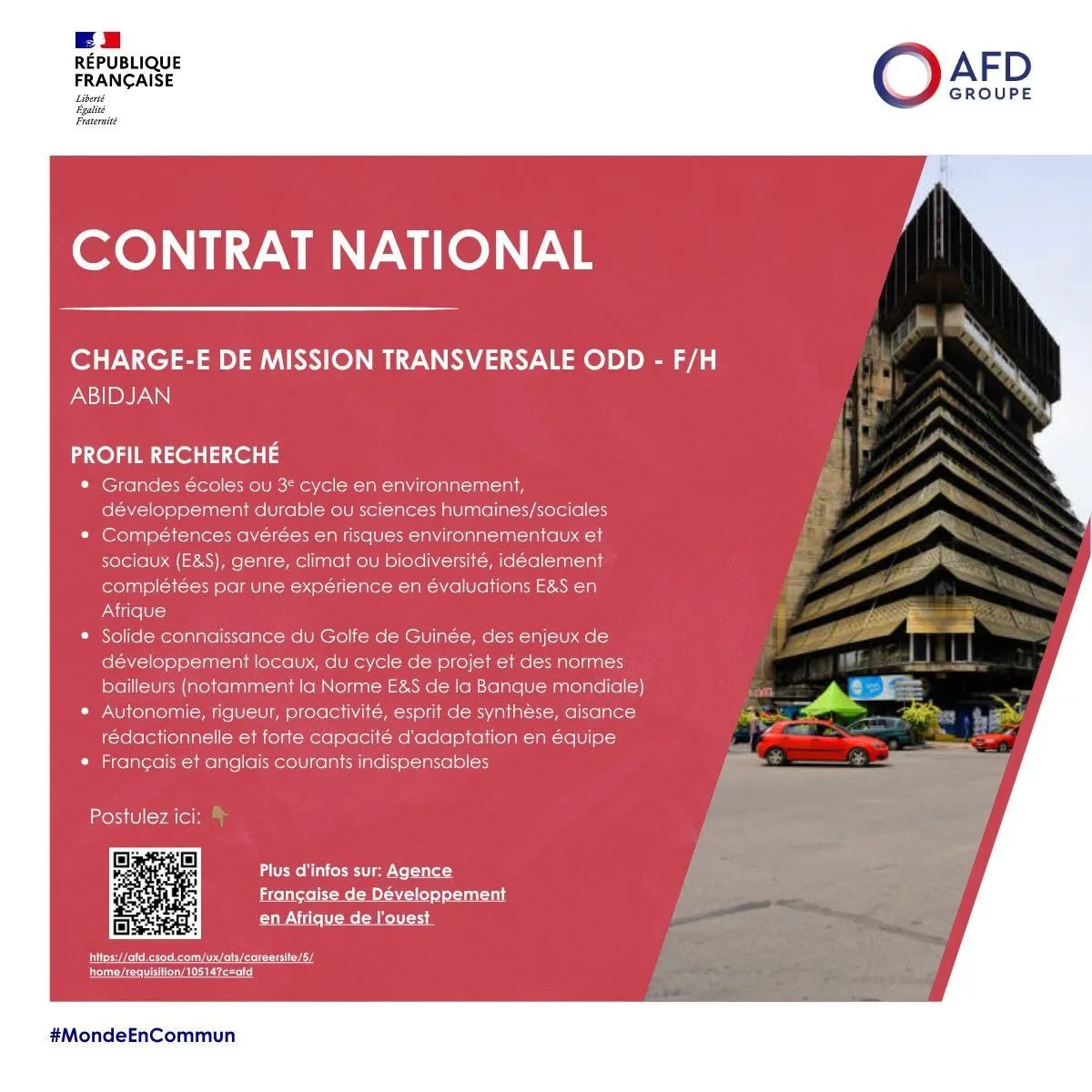 RECRUTEMENT CHARGE DE MISSION TRANSVERSALE H/F