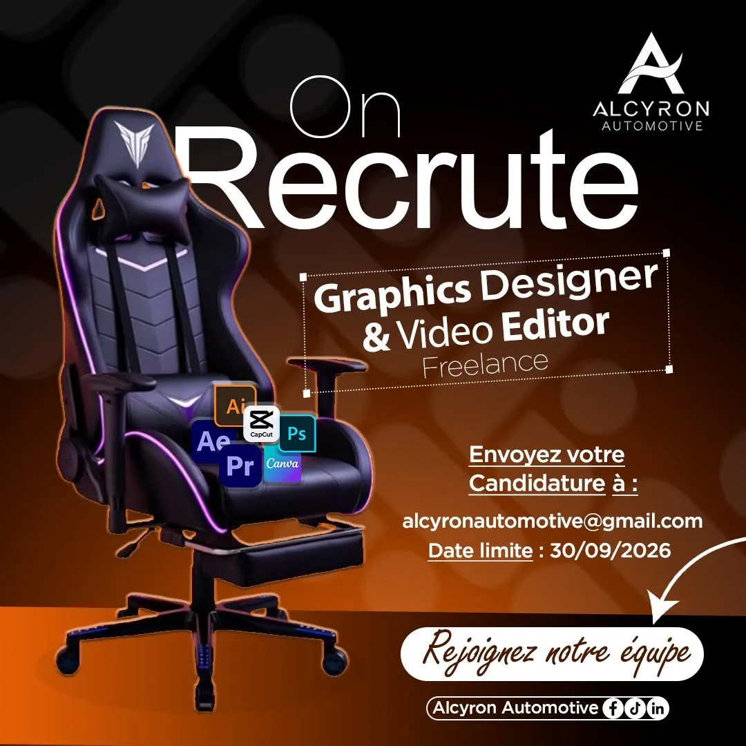 RECRUTEMENT DE GRAPHISTE ET VIDEASTE
