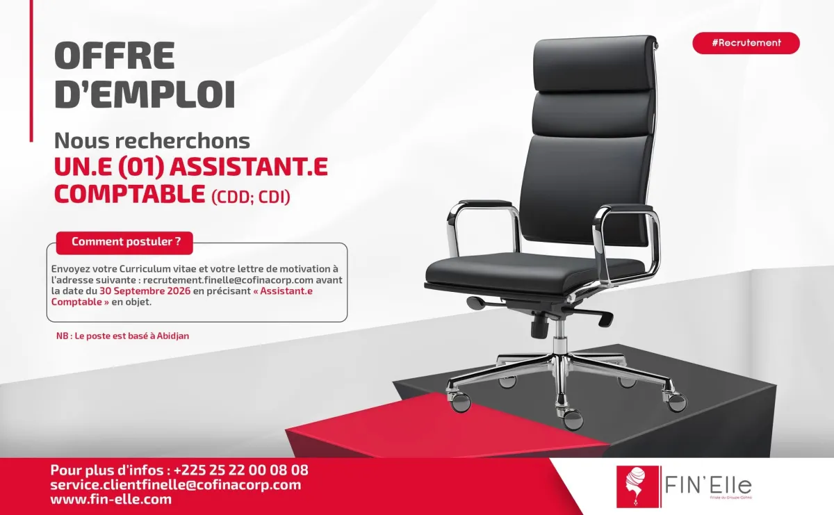 RECRUTEMENT ASSISTANT COMPTABLE (H/F)