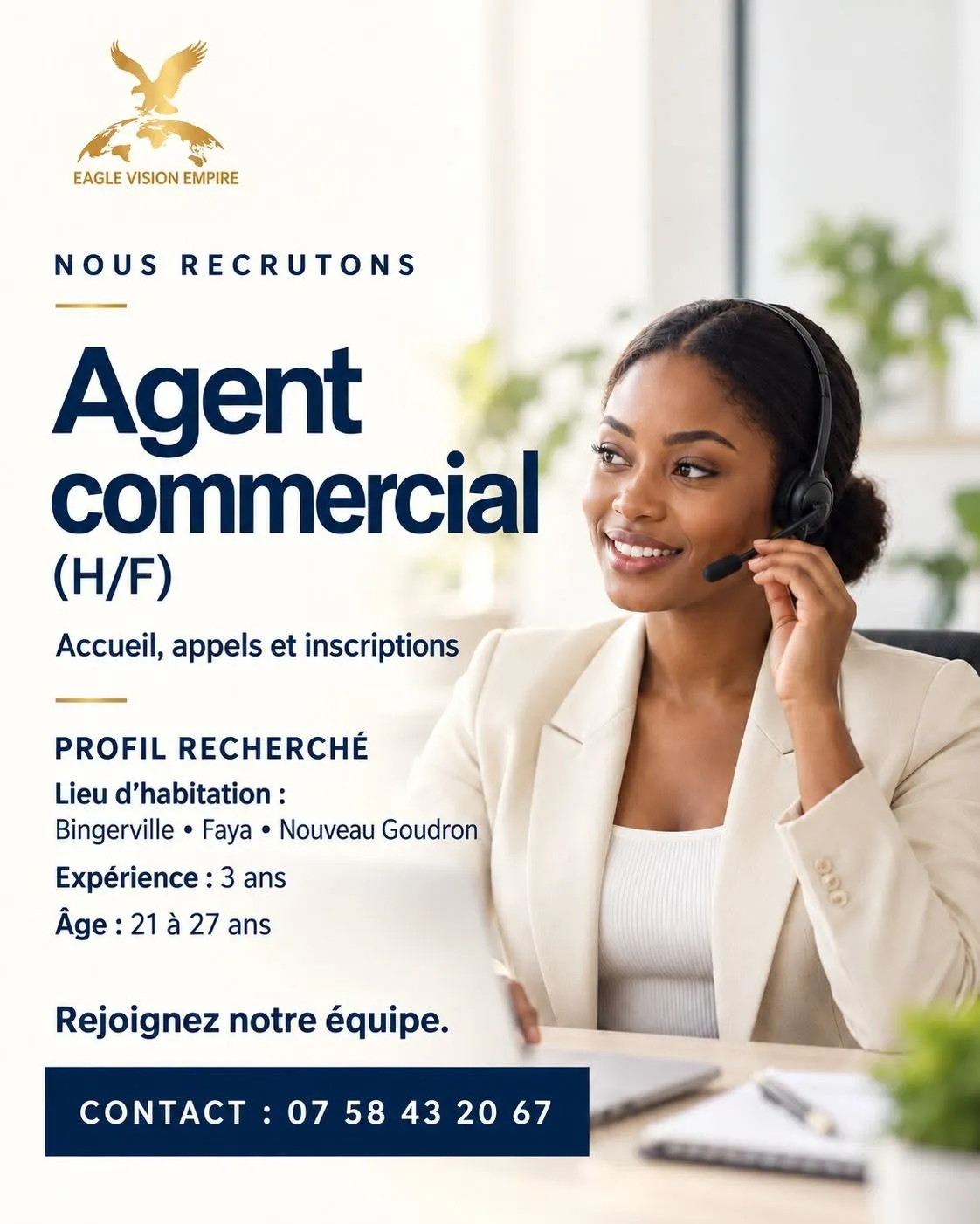 RECRUTEMENT D'UN COMMERCIAL (H/F)