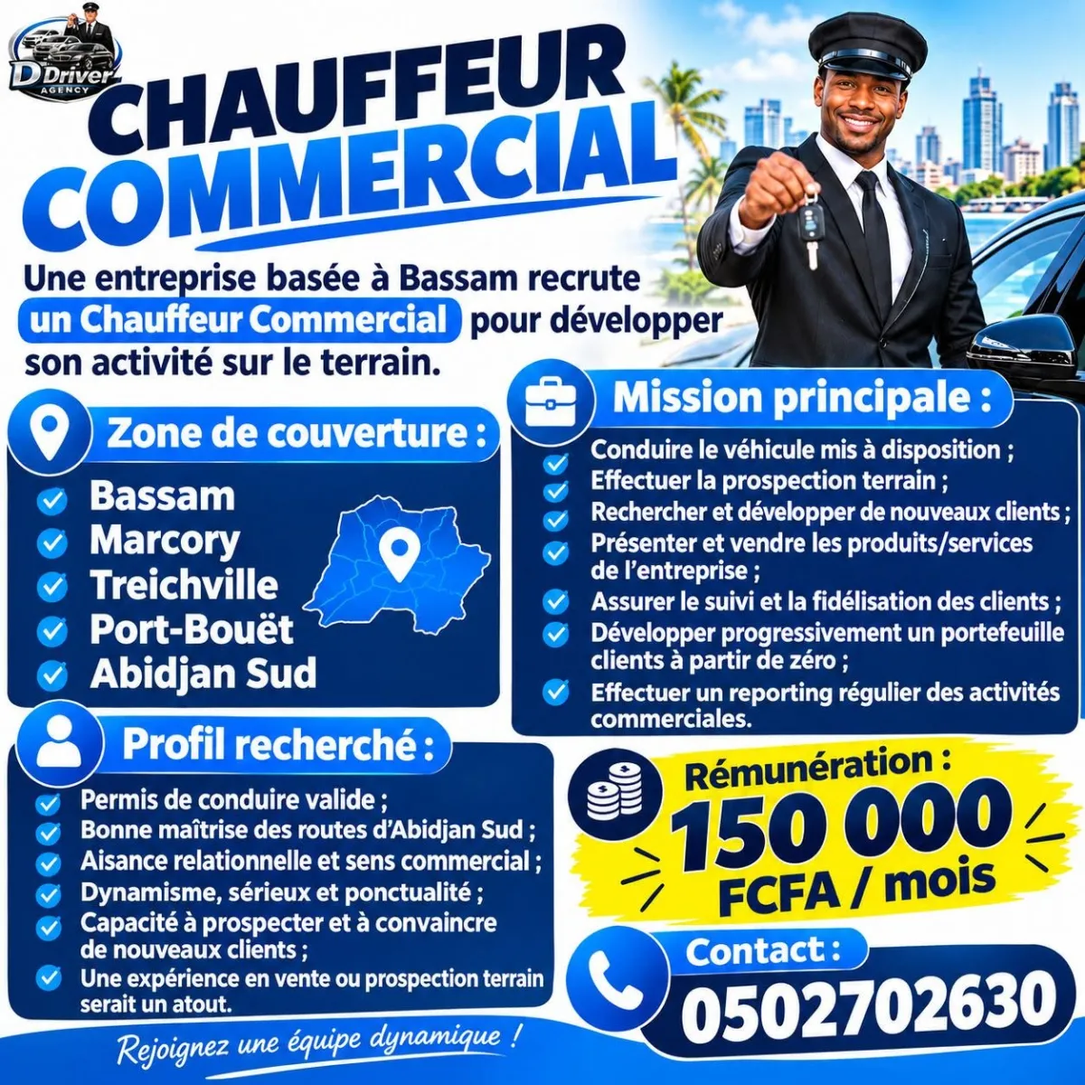 ENTREPRISE RECRUTE CHAUFFEUR COMMERCIAL