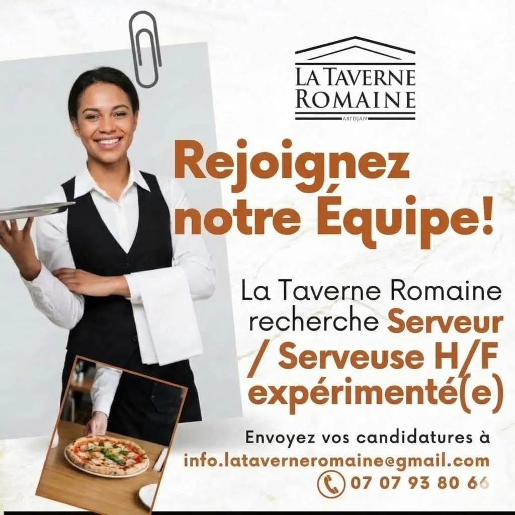 RECRUTEMENT SERVEUR / SERVEUSE EXPERIMENTE