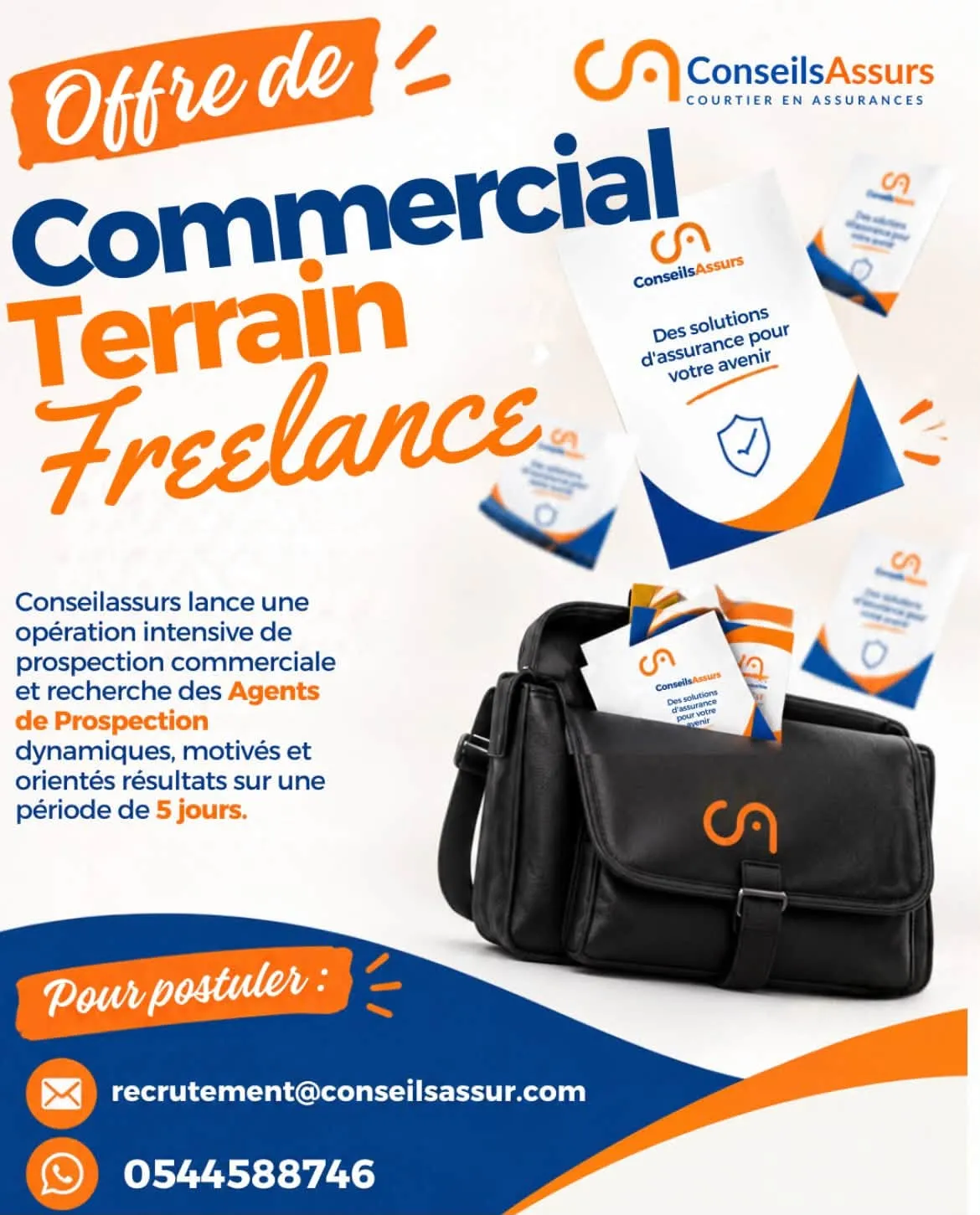 RECRUTEMENT COMMERCIAL TERRAIN FREELANCE