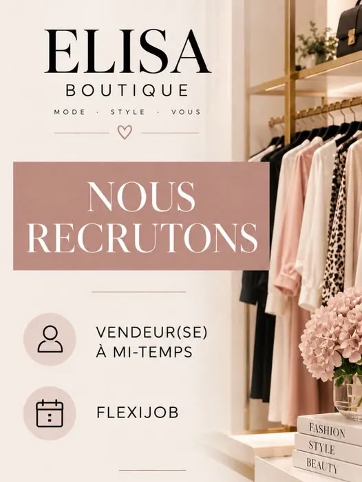 RECRUTEMENT VENDEUR / VENDEUSE A MI-TEMPS