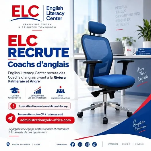 RECRUTEMENT DES COACHS D’ANGLAIS