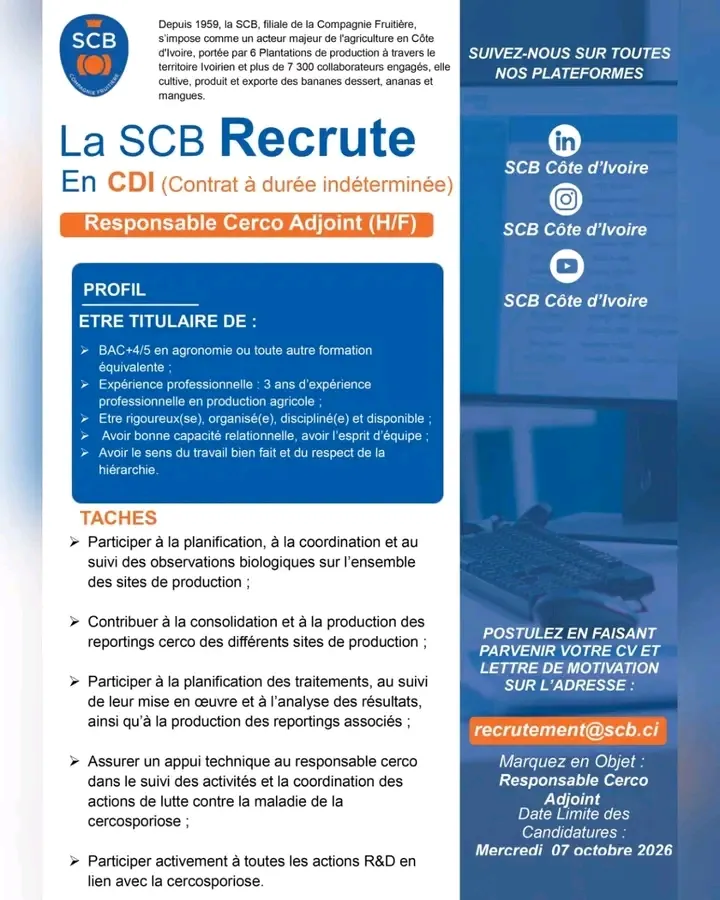 RECRUTEMENT RESPONSABLE CERCO ADJOINT H/F